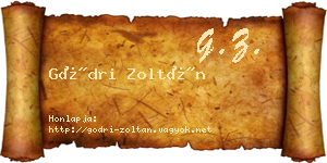 Gödri Zoltán névjegykártya
